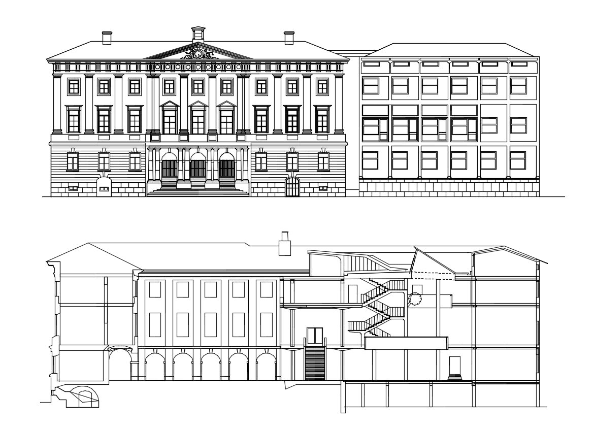 【Famous Architecture Project】Gothenburg city hall-goteborgs radhus-Architectural CAD Drawings