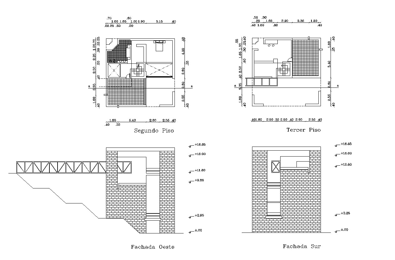 【Famous Architecture Project】Casa con puente en Italia - Botta-Architectural CAD Drawings