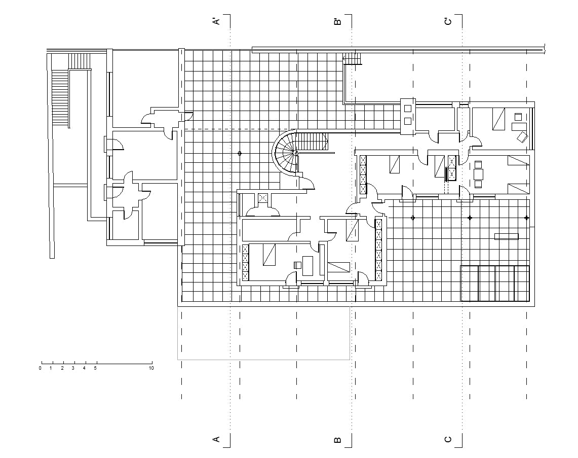 【World Famous Architecture CAD Drawings】Tugendhat House-Mies Van Der Rohe