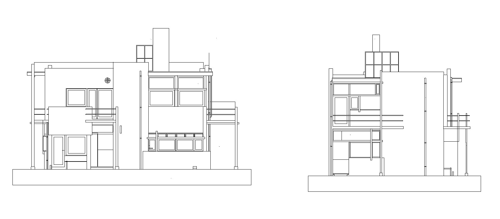 【Famous Architecture Project】Schroder House-Gerrit Rietveld-CAD Drawings