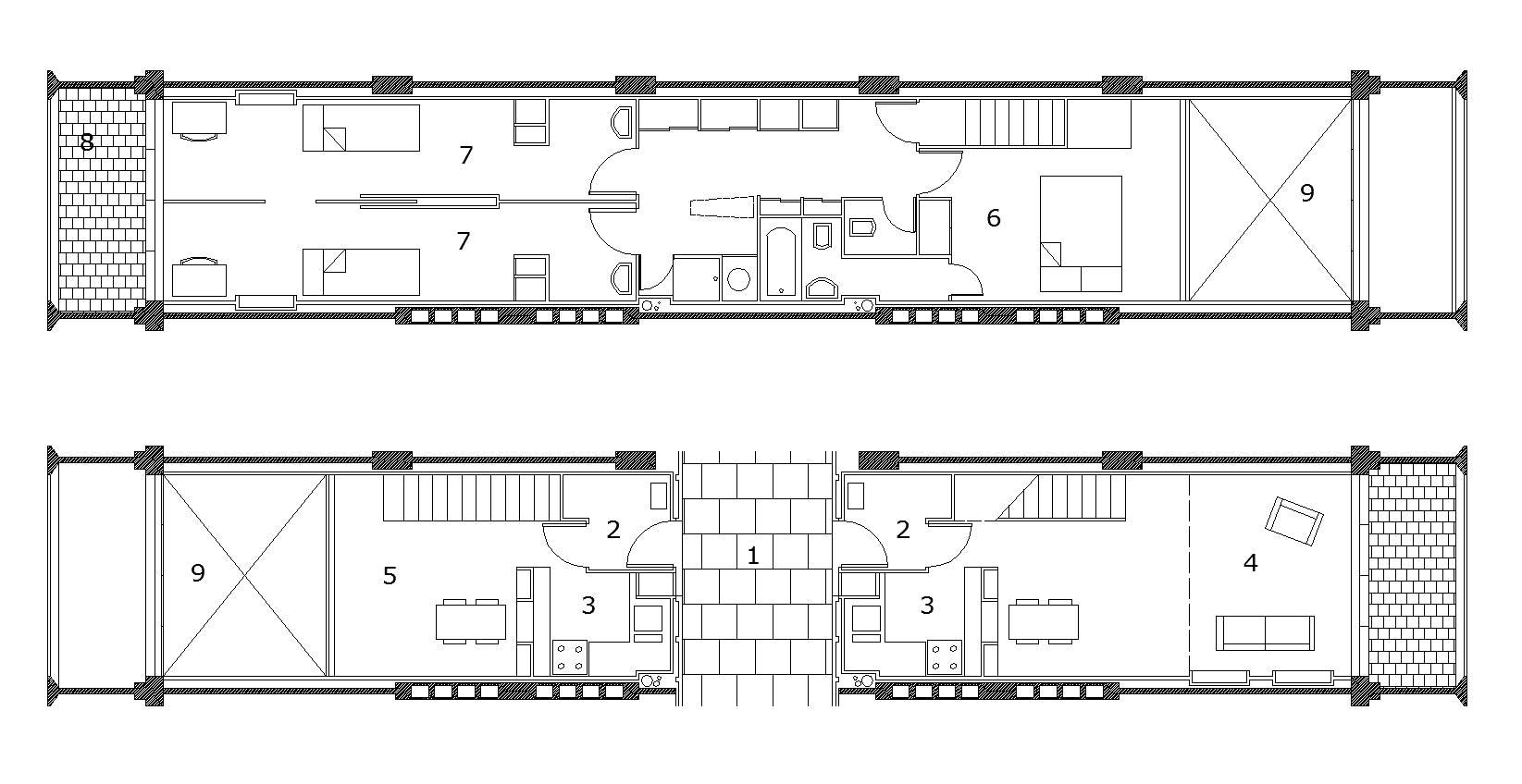 【Famous Architecture Project】Lecorbusier-Housing Unit-Architectural CAD Drawings