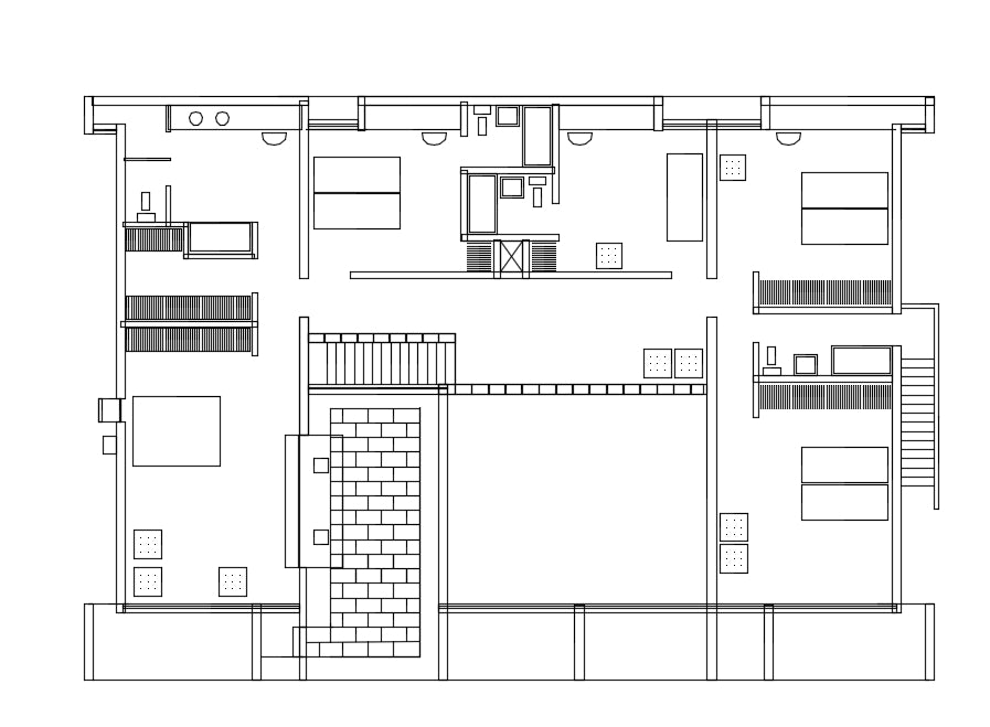 【Famous Architecture Project】Paul Rudolph -Milam House-Architectural CAD Drawings