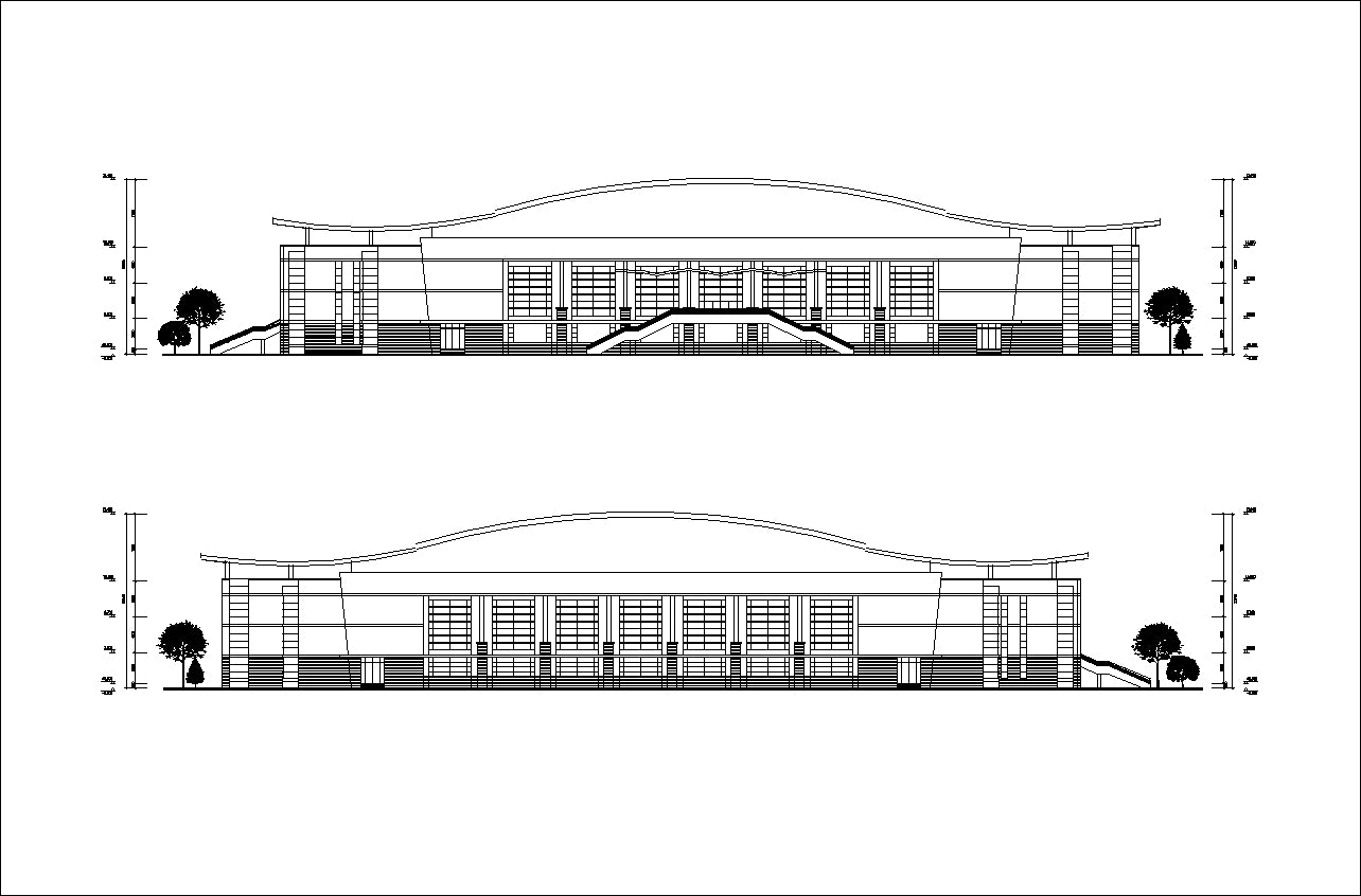 【Architecture CAD Projects】Stadium Design CAD Blocks,Plans,Layout V3