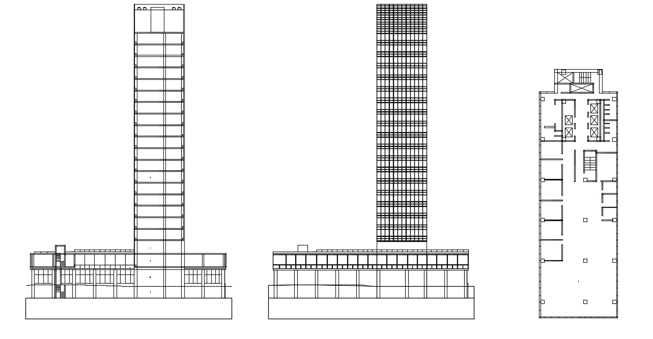 【Famous Architecture Project】Lever House. New York-Natalie de Blois-Architectural CAD Drawings