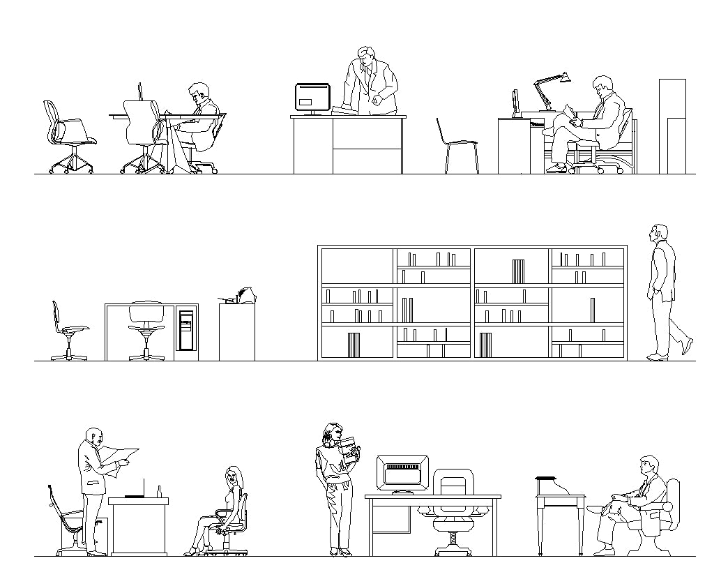 Architecture Cad Projects Office Cad Blocks And Plans Elevation