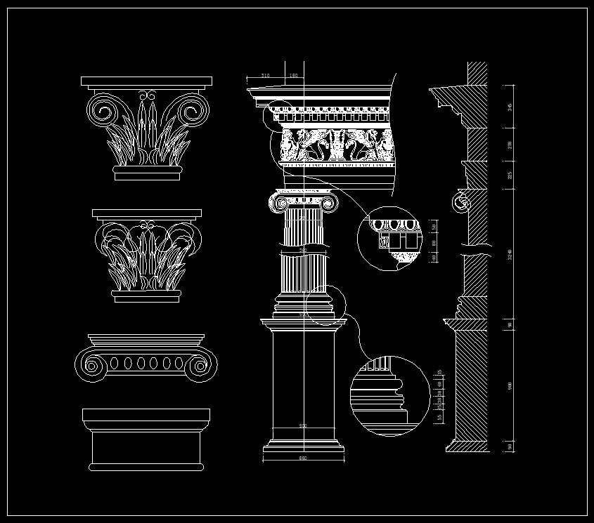 ★Free CAD Blocks-Architecture Decorative Elements V.2