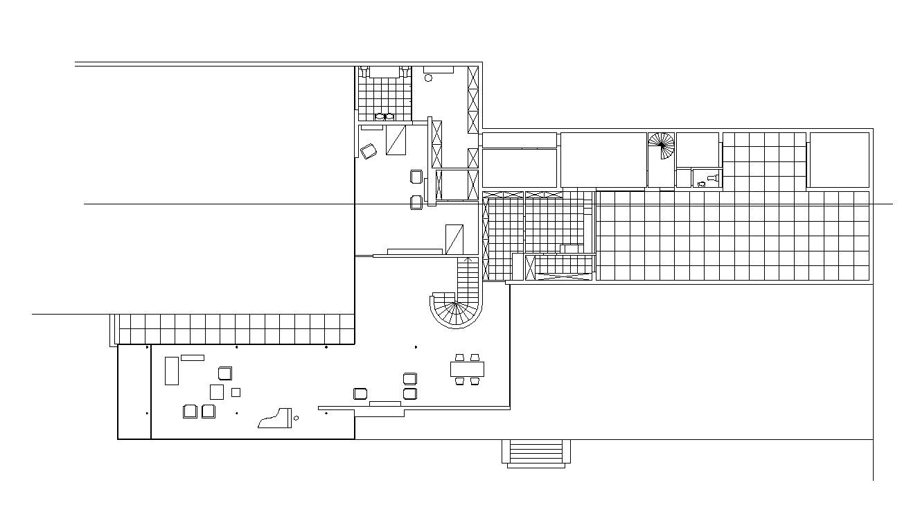 【Famous Architecture Project】Ludwig Mies van der Rohe - Farnsworth House-Architectural CAD Drawings