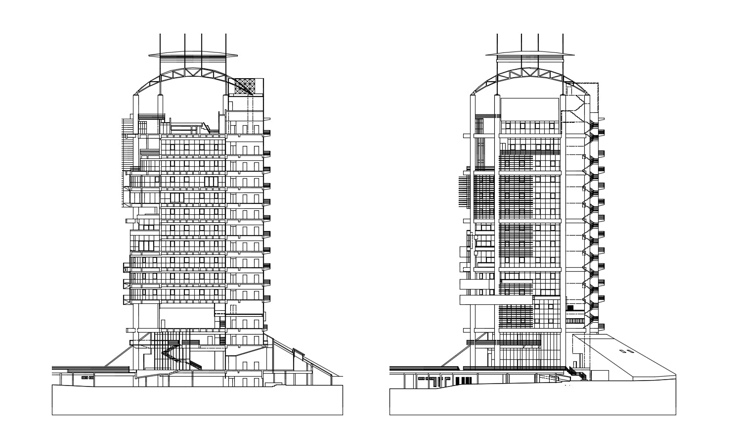 【Famous Architecture Project】Mesiniaga Tower-Ken Yeang-Architectural CAD Drawings