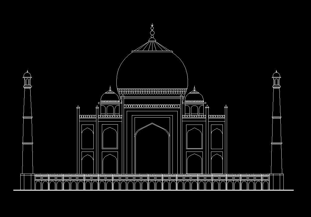 【Famous Architecture Project】THE TAJ-MAHAL-Architectural CAD Drawings