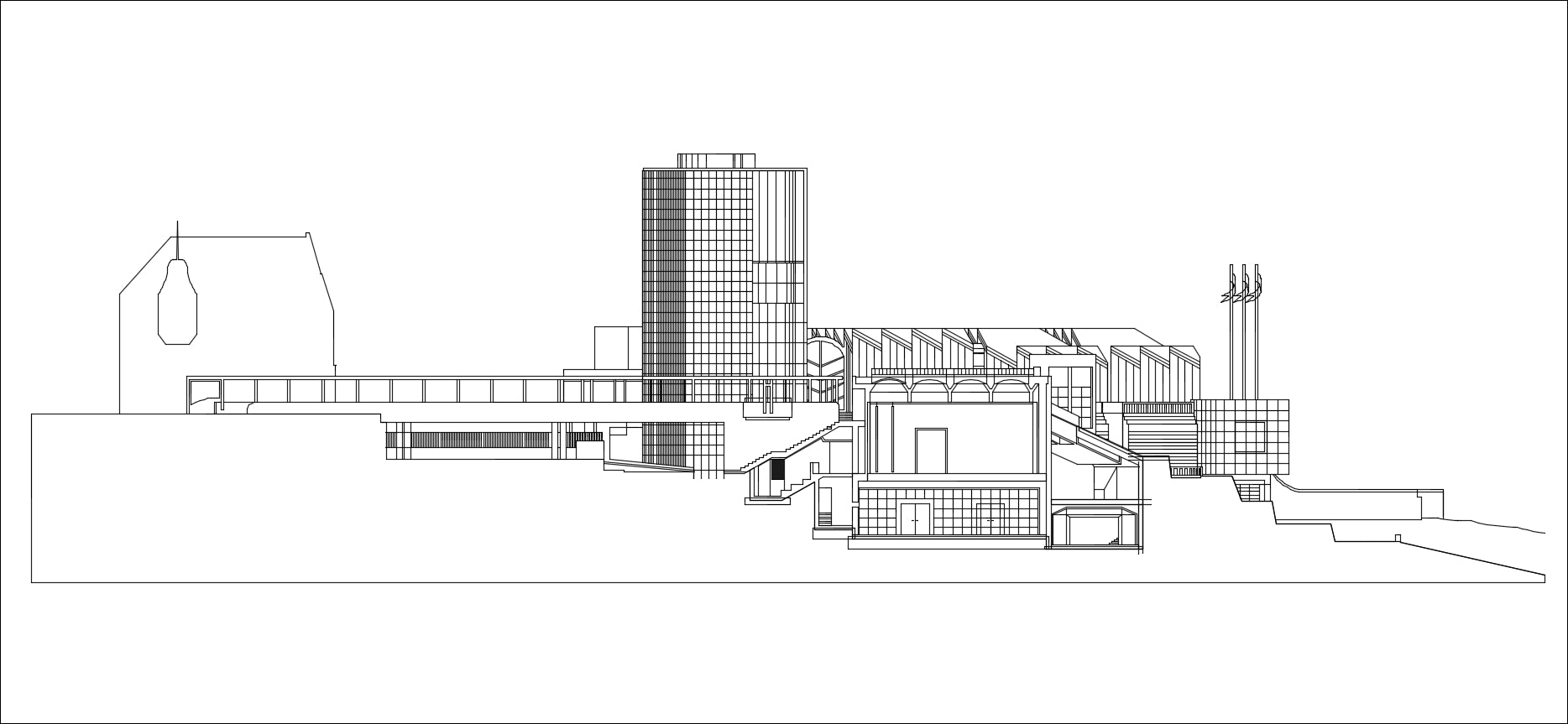 【Famous Architecture Project】Abteiberg Museum-Hans Hollein-Architectural CAD Drawings