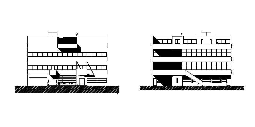 【Famous Architecture Project】Le Corbusier Villa Stein-CAD Drawings