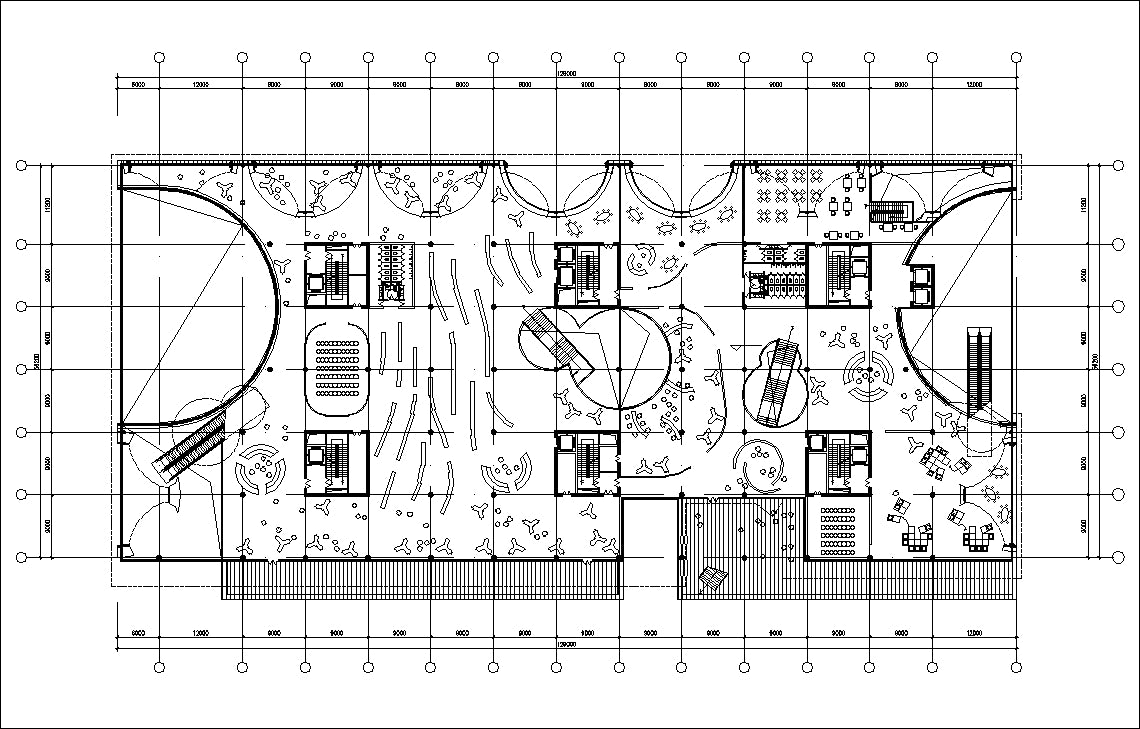 【Architecture CAD Projects】Library Design CAD Blocks,Plans,Layout V1