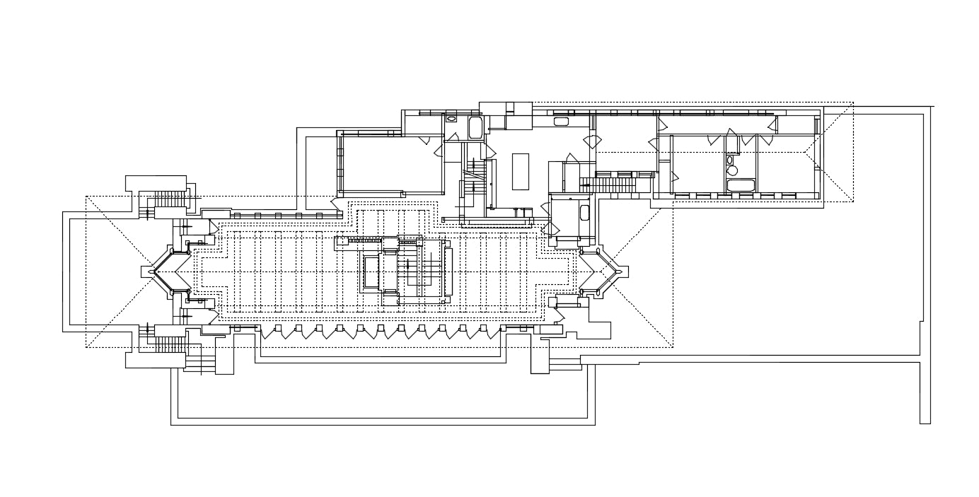 【Famous Architecture Project】Frank lloyd wright- Robie house-Architectural CAD Drawings