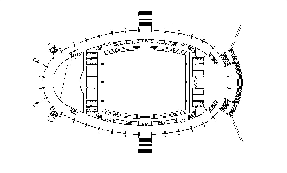【Architecture CAD Projects】Stadium Design CAD Blocks,Plans,Layout V1