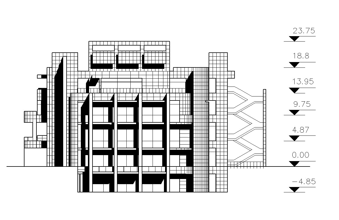 【Famous Architecture Project】Richard Maier-Centro internacional-Architectural CAD Drawings