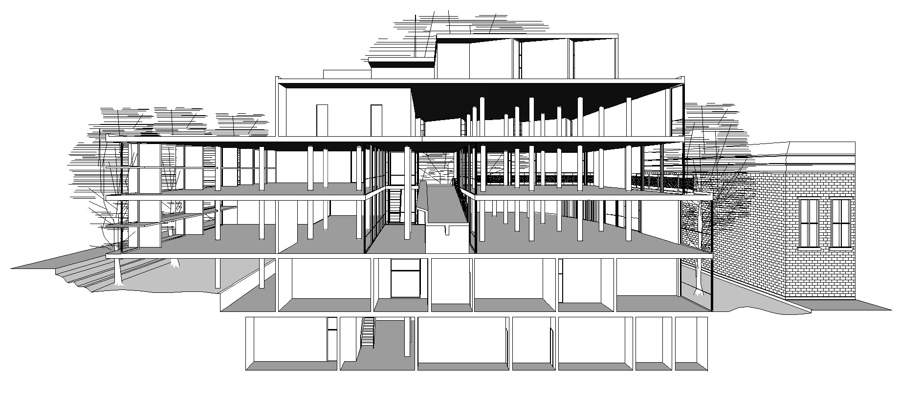 【Famous Architecture Project】Carpenter center of visual arts-Le Corbusier-Architectural CAD Drawings