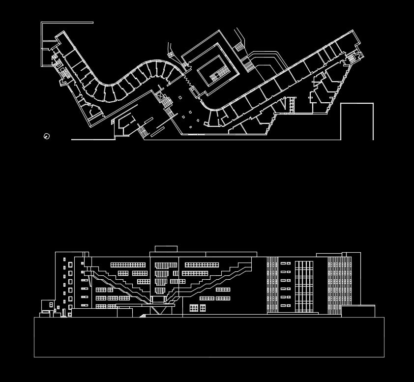 【Famous Architecture Project】MIT Baker-Alvar Aalto-Architectural CAD Drawings