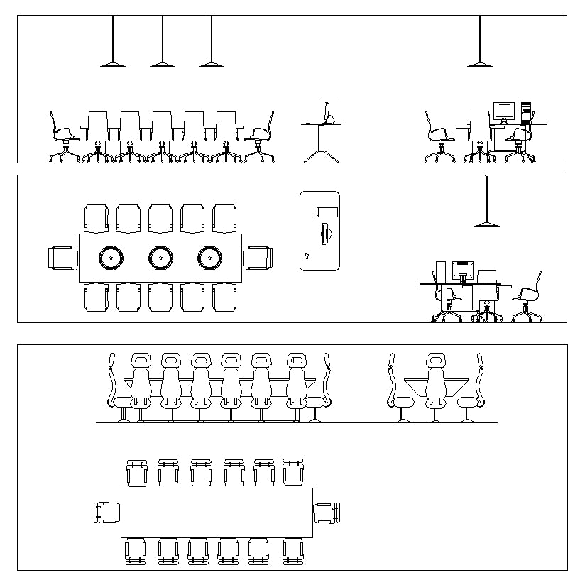 【Architecture CAD Projects】Office CAD Blocks and Plans,Elevation