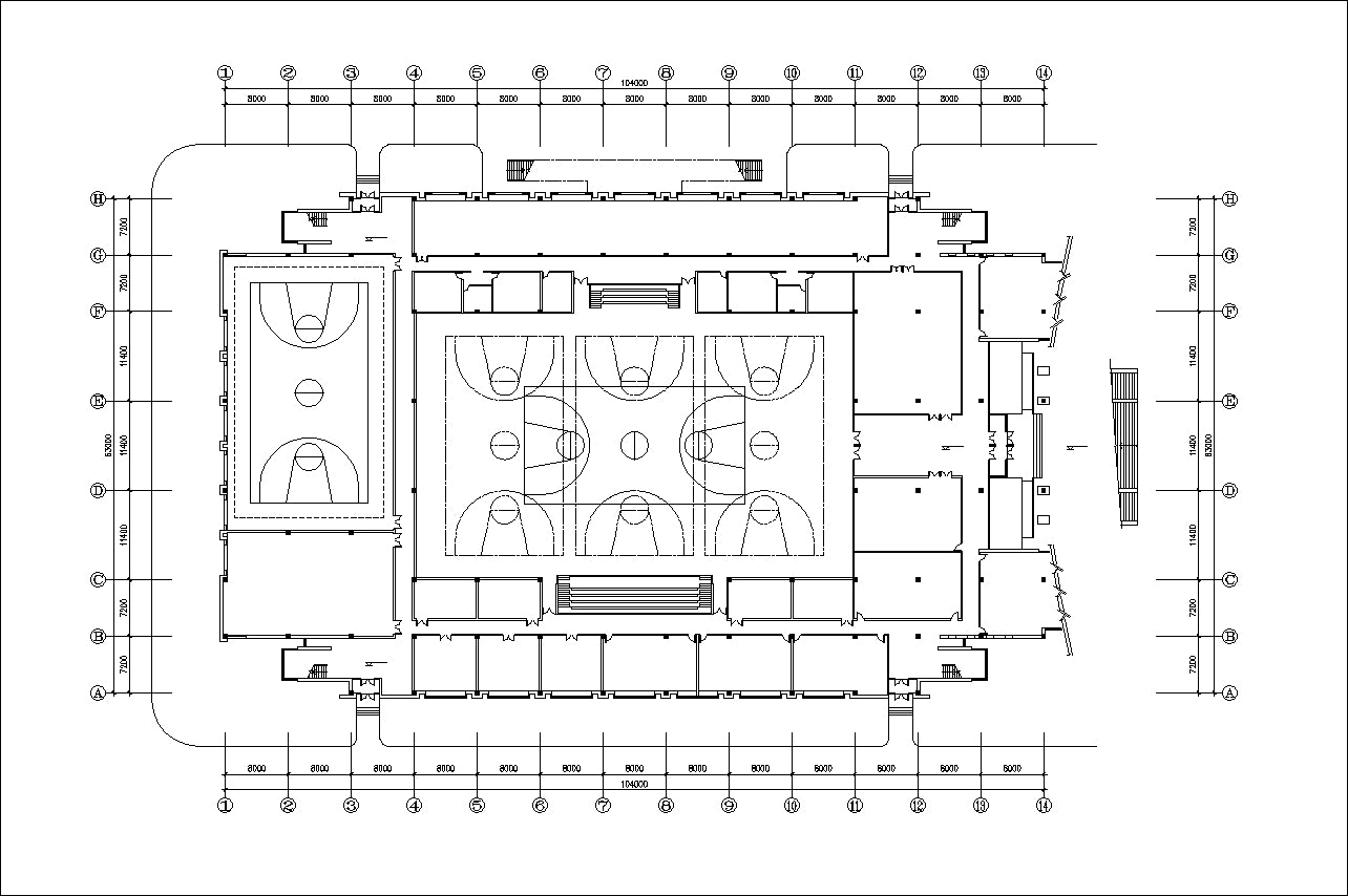 【Architecture CAD Projects】Stadium Design CAD Blocks,Plans,Layout V3