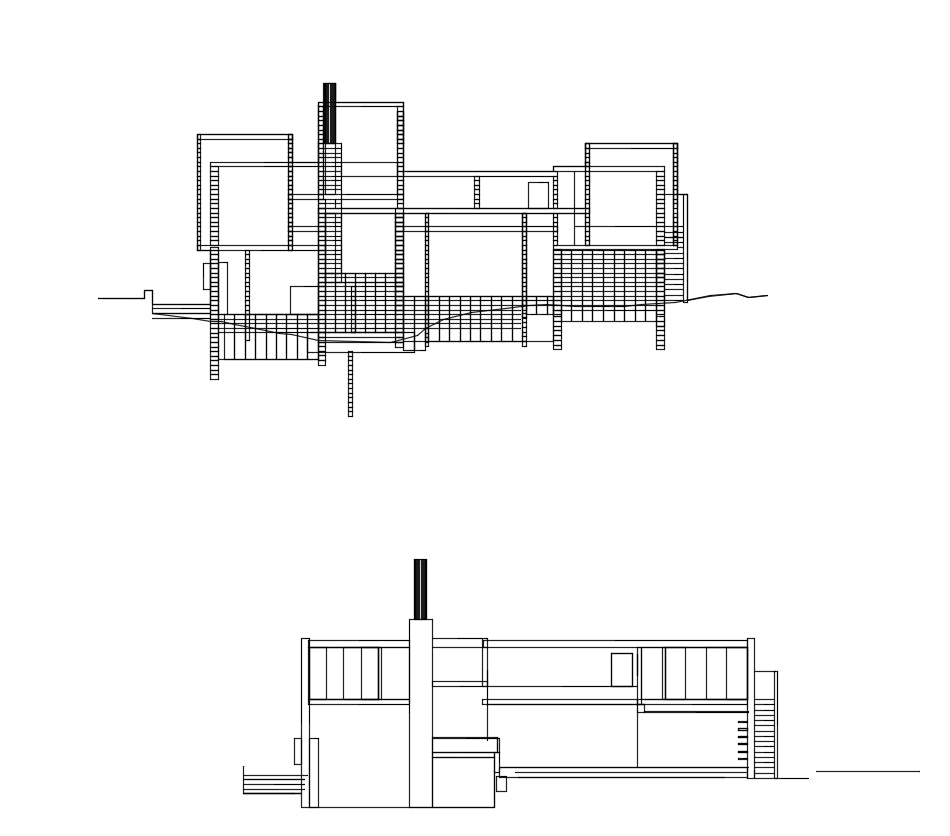 【Famous Architecture Project】Paul Rudolph -Milam House-Architectural CAD Drawings