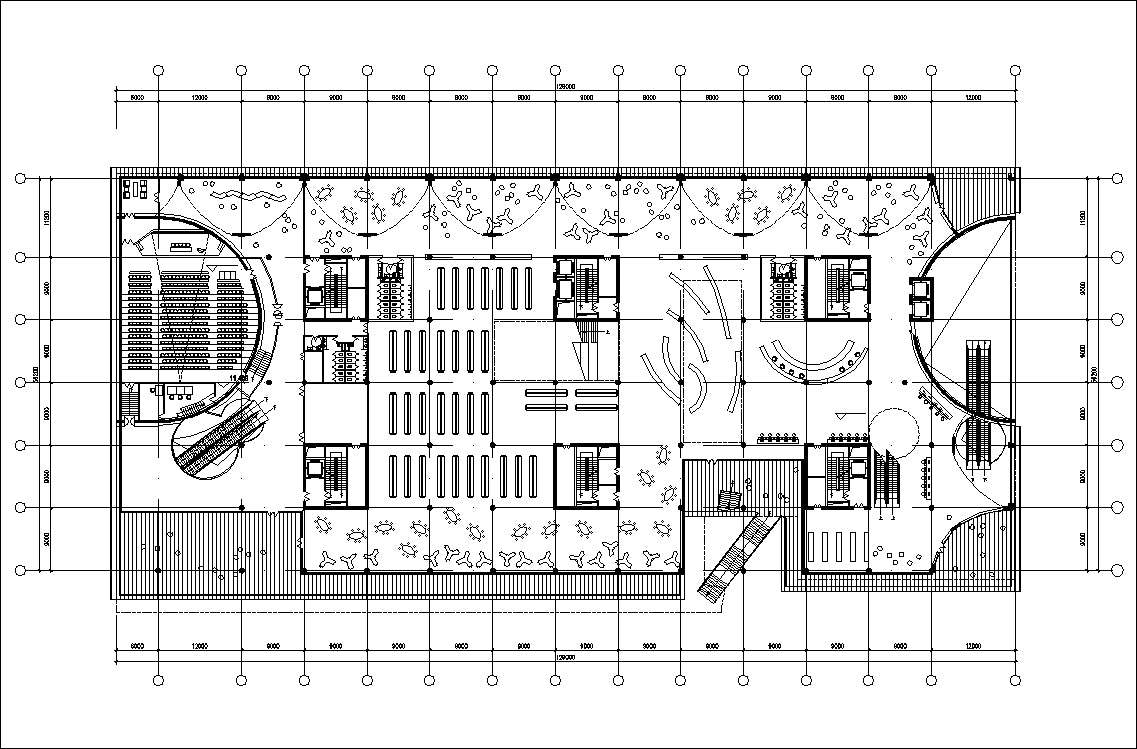 【Architecture CAD Projects】Library Design CAD Blocks,Plans,Layout V1