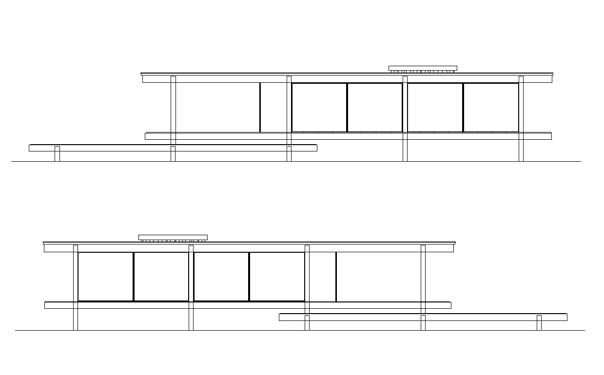 【Famous Architecture Project】Farnsworth House-CAD Drawings