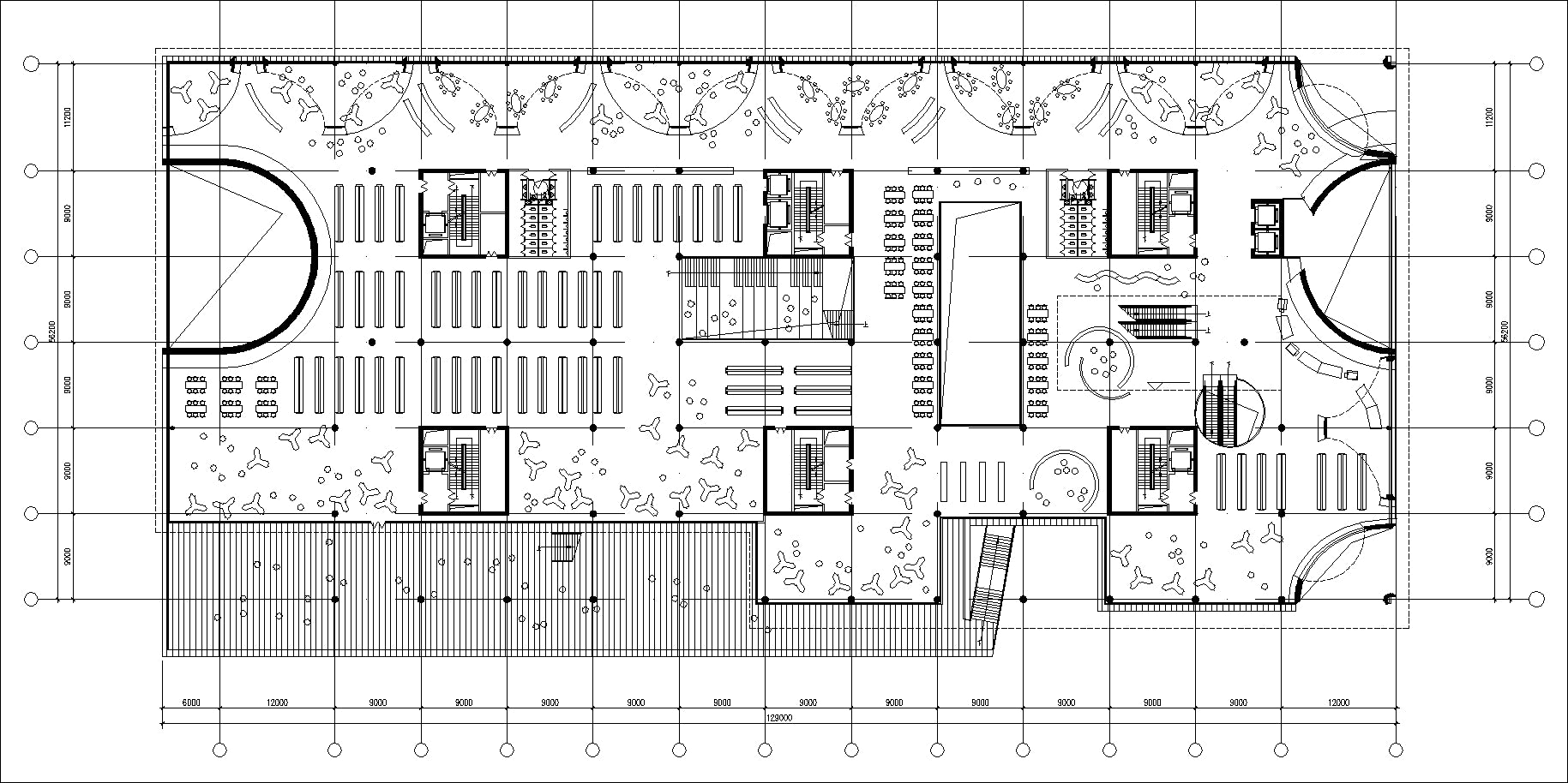 【Architecture CAD Projects】Library Design CAD Blocks,Plans,Layout V1