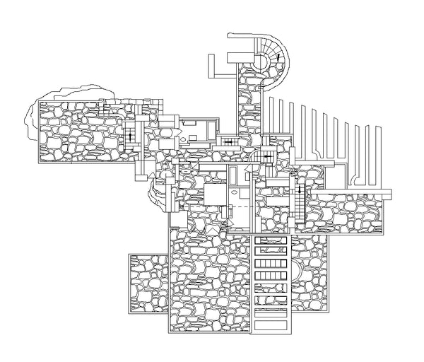 falling water cad drawings