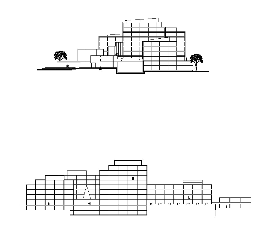 【Famous Architecture Project】Edificio amministrativo Pohjola-Alvar Aalto-Architectural CAD Drawings