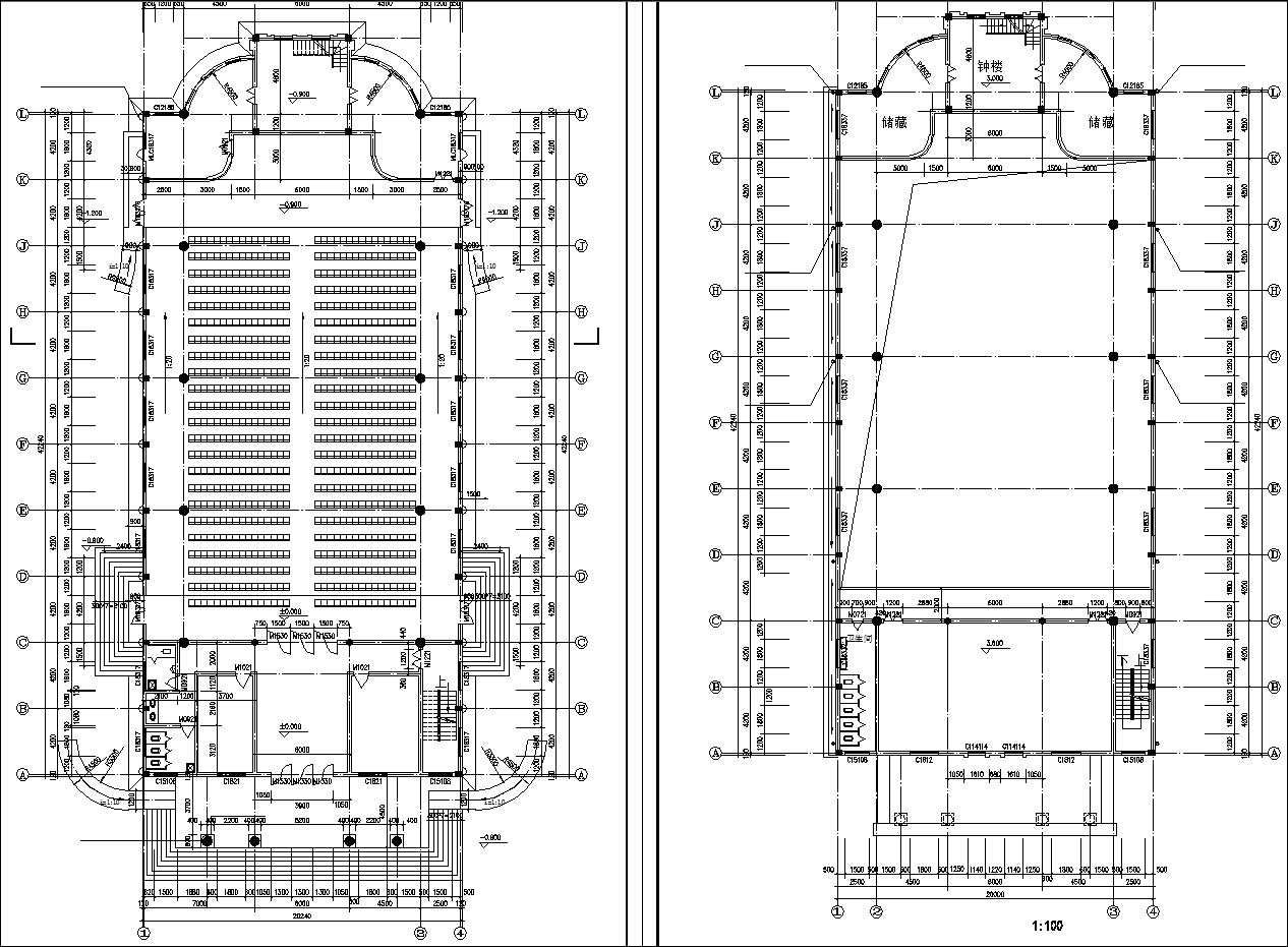 【Architecture CAD Projects】Church Architecture Design CAD Blocks,Plans,Layout V2