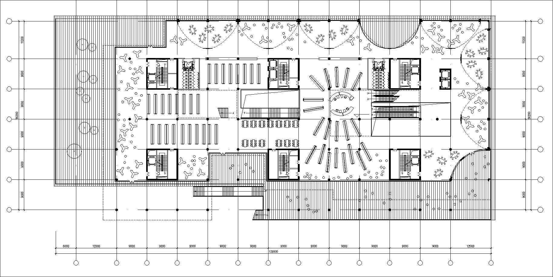 【Architecture CAD Projects】Library Design CAD Blocks,Plans,Layout V1