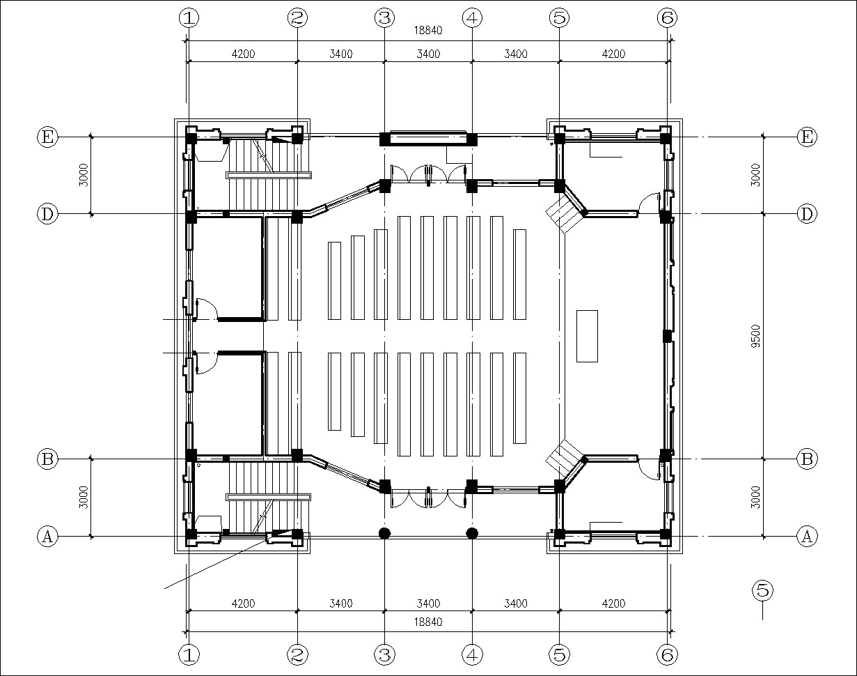 【Architecture CAD Projects】Church Architecture Design CAD Blocks,Plans,Layout V3