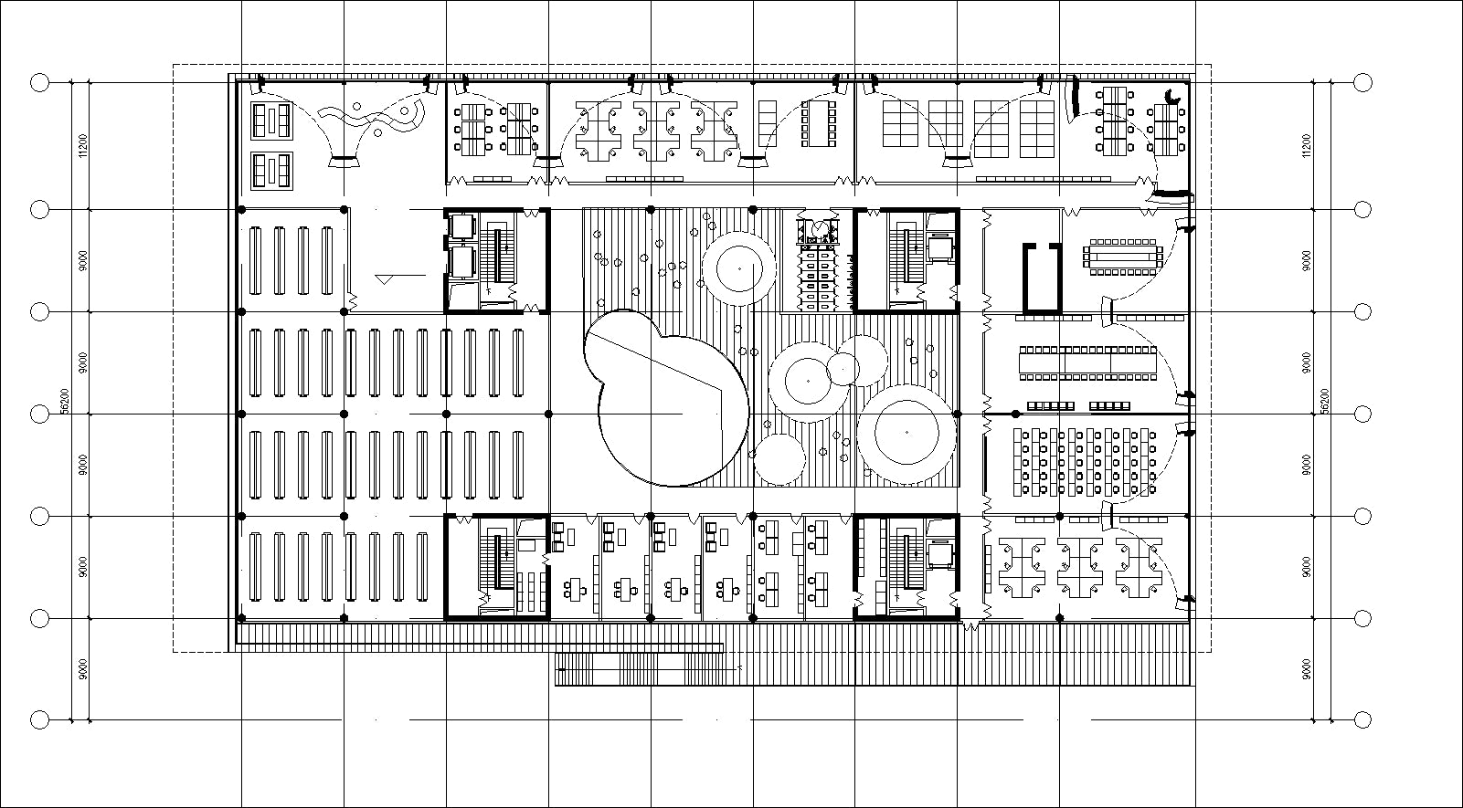 【Architecture CAD Projects】Library Design CAD Blocks,Plans,Layout V1