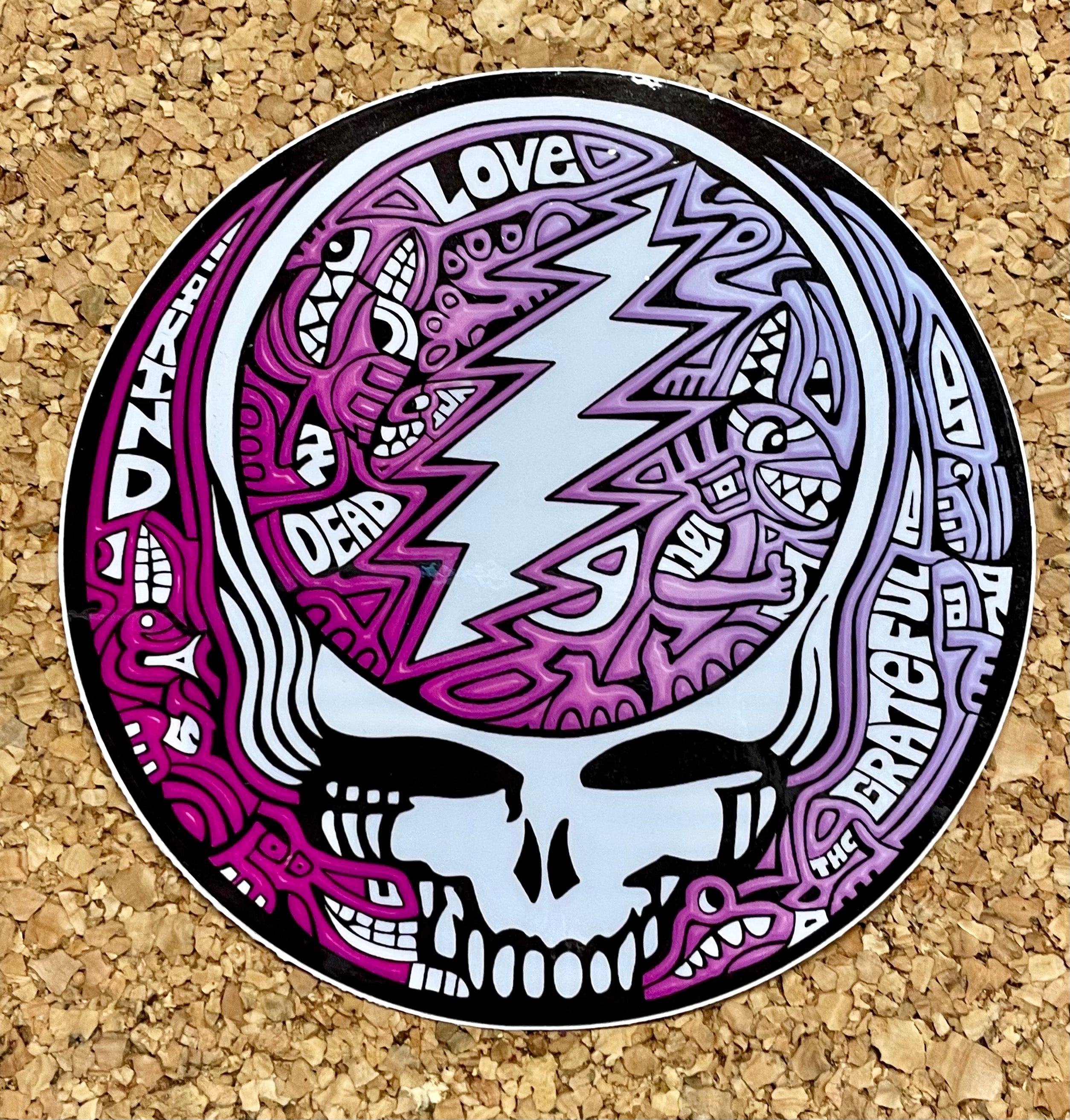 Grateful Dead Steal Your Face & Logo Round Sticker