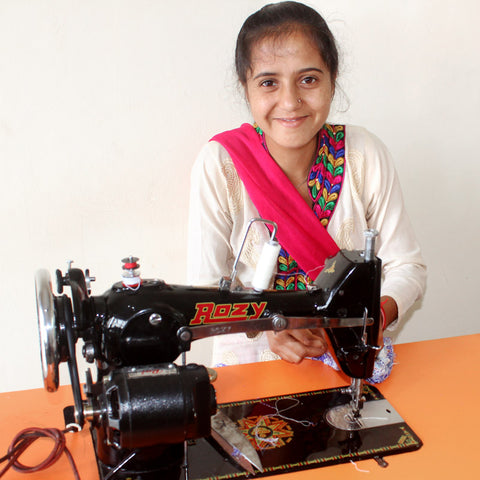 Indian Tailor at Bohemia Tailoring Center, Dharamsala India