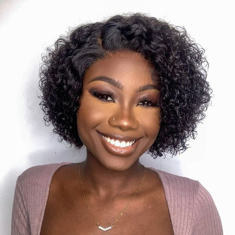 The image of Deep Curly Wig Short Cut lace Wig