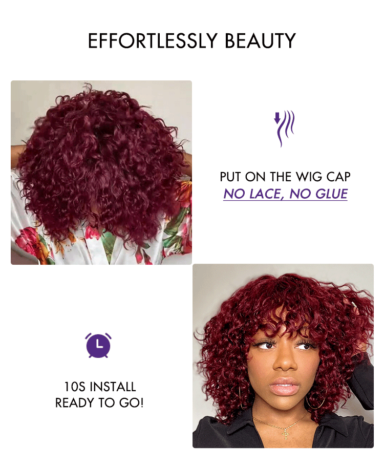 Red Curly Short Wig – Luvme Hair