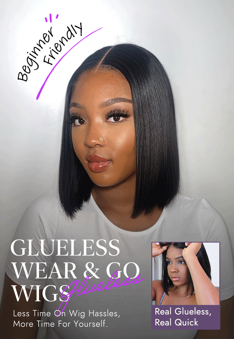 Luvme Hair Beginner Friendly Glueless Silky Blunt Cut 4x4 Closure Bob Wig 100% Human Hair | Upgraded 2.0-21
