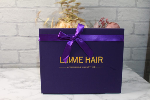 The box of luvmehair deep wave wig