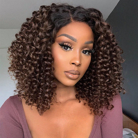 The image of Brown Ombre curly wig