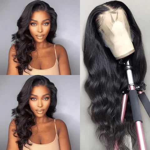 The image of Body Wave 13x4 Frontal Undetectable HD Lace Long Wig 100% Human Hair