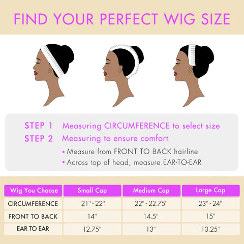 The image of measuring wig size