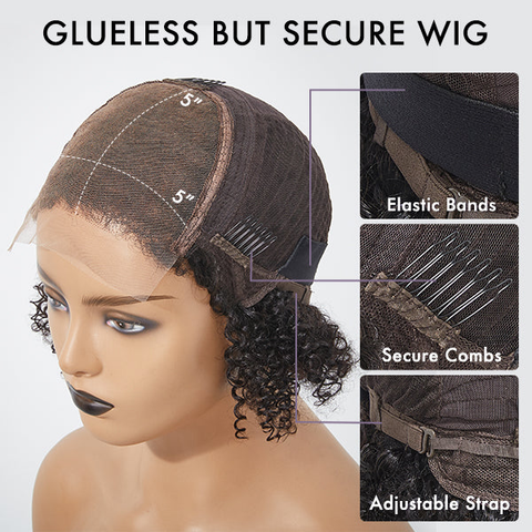 The image of 5x5 lace wig cap structure