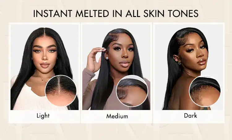 Luvme HD lace wig melt in different tones