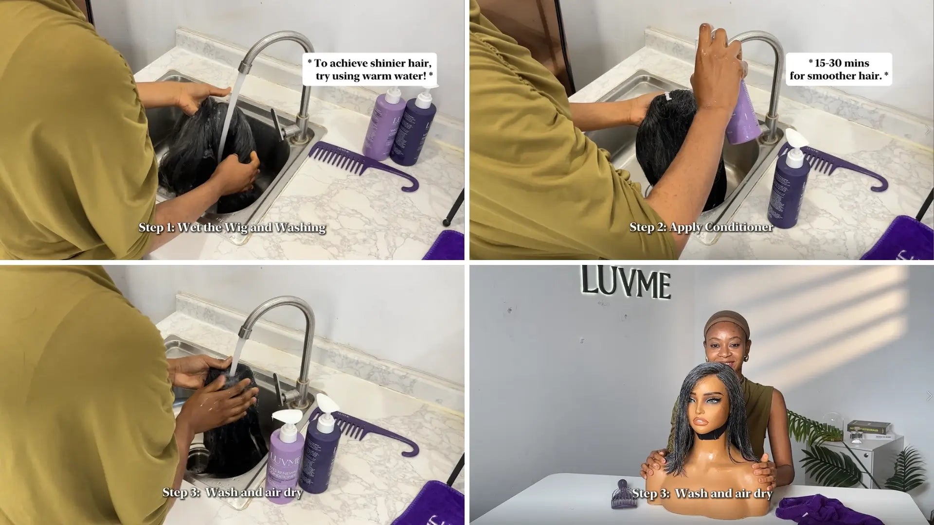 how to maintain salt and pepper wig