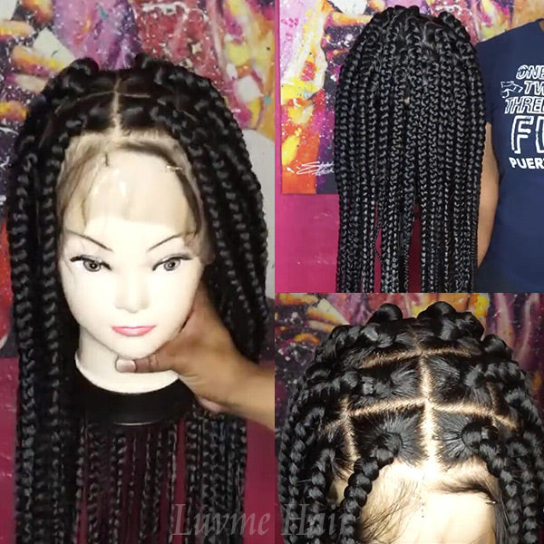 Affordable Full Lace Wig For Making Box Braid Wig Get 2 Bundles