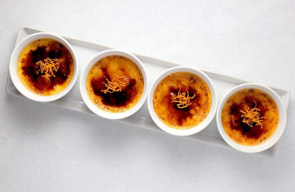 Receta de Creme Brulee de naranja y azafrán - Receta del desierto de Creme  Brulee