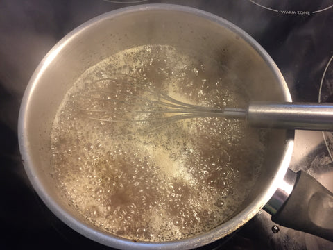 Boiling vanilla simple syrup
