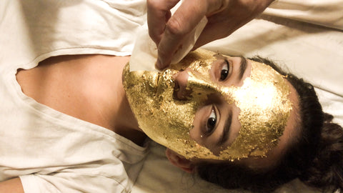gold leaf face mask