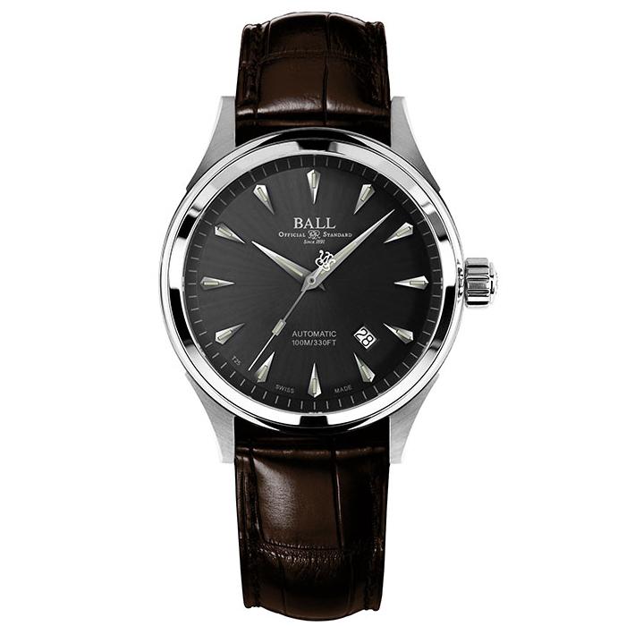 classic leather strap watch